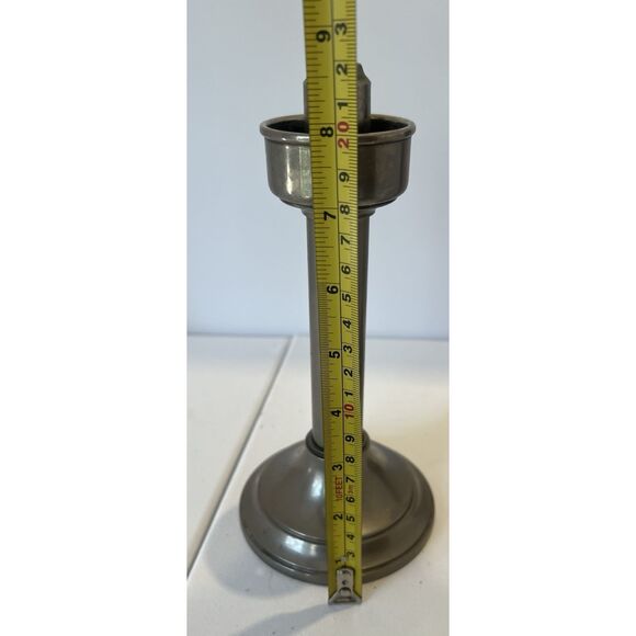 Vtg Silver Plate Spring Loaded Push Up Hurricane Candle Holders 2 Lamp Italian 8 - Picture 4 of 5